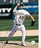 Autographed/Hand Signed 8x10 Photo Rich Harden Oakland A's