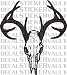Deer Skull Rack Hunting Decal Sticker Window Decal Hunter Bowhunter Bowhunting