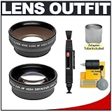 2x Digital Telephoto and 0.45x Digital Wide Angle Macro Professional Series Lens (52mm) + 5 Piece Cleaning Kit + Adapter Tube for Nikon Coolpix P5000  P5100 Digital Cameras