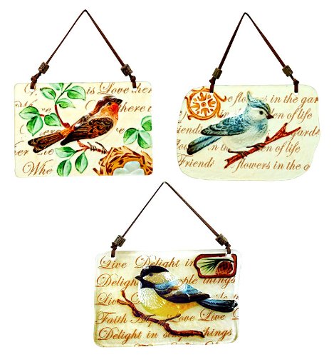 3 Assorted: Birds of Paradise Wall Plaques