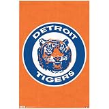 (22x34) Detroit Tigers Retro Logo Sports Poster Print