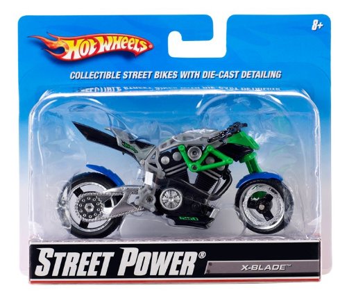 Imagen 1 de Mattel - R1090 - Vehículo sin pilas - Hot Wheels - Motos 1 / 18 - X-Street Hoja de alimentación - Gris / Verde