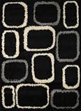 Home Dynamix Synergy S1008-457 Polypropylene 6-Feet 6-Inch by 9-Feet 8-Inch Area Rug, Black/Ivory