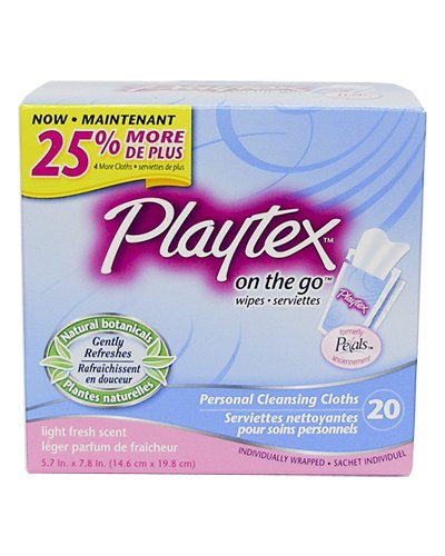 Playtex Femcare On the Go Personal Cleansing Cloths: 20 Count