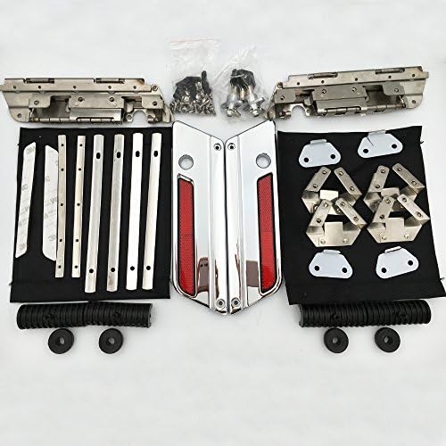 Topfairing Motorcycle Chrome Saddlebag Lids Hardware Latch for 1993 - 2013 Harley Davidson Touring Models