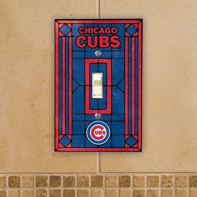 Chicago Cubs - MLB Art Glass Single Switch Plate Cover