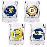 NBA Indiana Pacers Four Piece Square Shot Glass Set (Individual Logos)