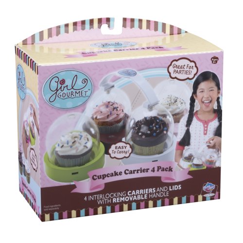 Childrens Toyshop  Toys : Girl Gourmet Cupcake Pan/ Carrier Holder 4 Count