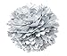 10pcs Silver Tissue Hanging Paper Pom-poms, Hmxpls Flower Ball Wedding Party Outdoor Decoration Premium Tissue Paper Pom Pom Flowers Craft Kit