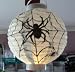 Asian Halloween White with Black Spiders 8" Light Up Paper Lanterns-TEN LANTERNS