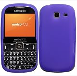 Dark Purple Silicone Jelly Skin Case Cover for Samsung Freeform III Comment R380
