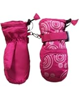 N'Ice Caps Girls Thinsulate and Waterproof Circle Scroll Print Snow Mittens