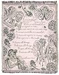"Love Is Patient..." Corinthians 13:4-7 Cherubs Afghan Throw Blanket 50" x 60"