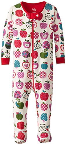 Hatley - Baby Girls Newborn Footed Coverall - Patterned Orchard Apples