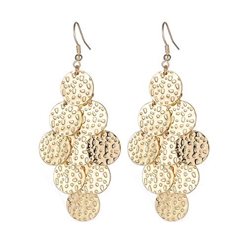 Girl Era Womens Multi-Plates Earrings Popular Round Drop Earrings