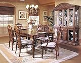 IMAGE OF 7pc Formal Dining Table & Chairs Set Brown Cherry Finish