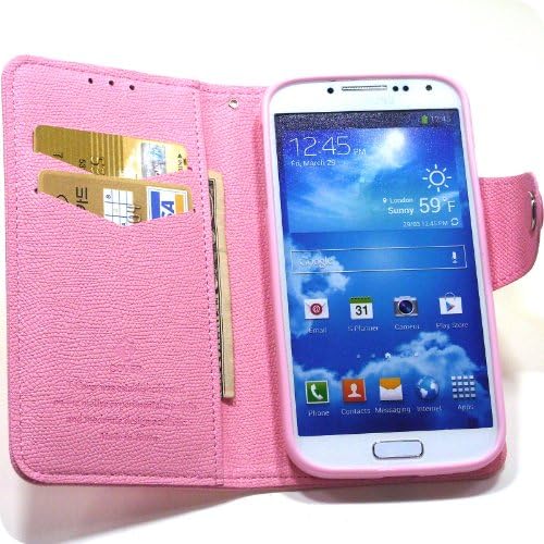 Herb PU Leather Magnetic Lock Diary Wallet Case For Samsung Galaxy Galaxy S4 I9500 I9505 (LightPink)