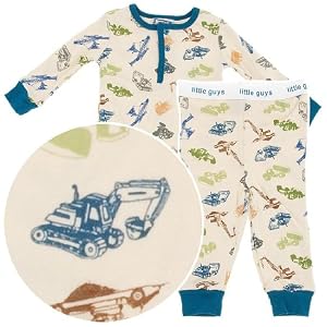 Little Guys Construction Cotton Pajamas for Infant Boys