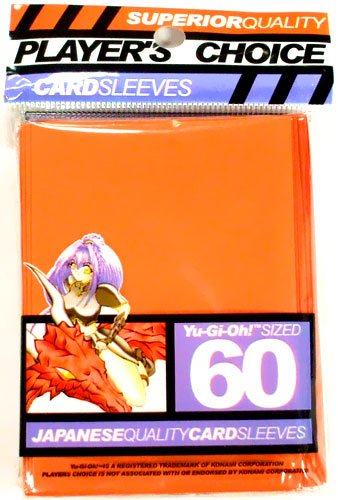 Player's Choice Yu-Gi-Oh! Orange Sleeves (Pack of 60) - Designed for Smaller Gaming CCGs - Deck Protectors - Ideal for YuGiOh!