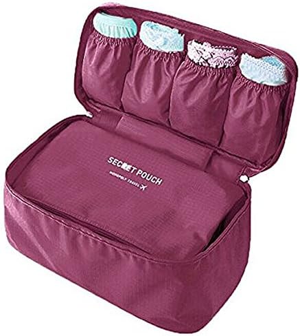 Ammykent Multi-functional Travel Organizer Make-up Bag Underwear Storage Bag Wine