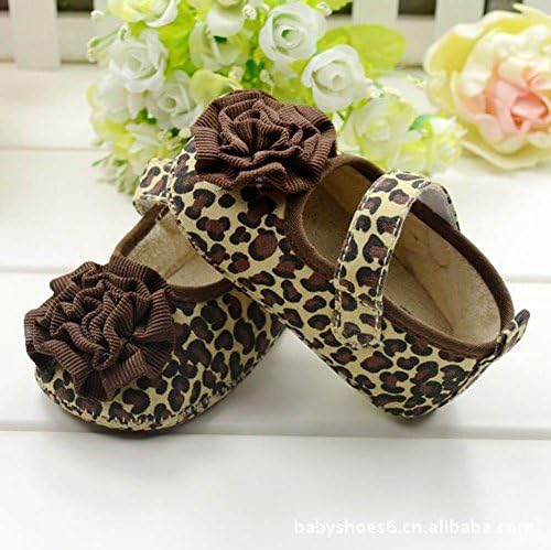 Bohai Baby Girls Leopard Soft Sole Shoes Floral Oxford Flats Prewalker