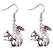 YAZILIND Nice Cute Tibetan Silver Fluffy Tail Squirrel Ear Wire Hook Dangle Earrings