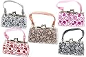Adorable Cute Lil' Glitter Many Heart Patterned Twist Lock Coin Purse (STYLE 2) ~ Your Choice of Color