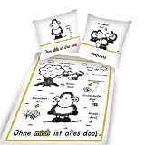 Eigenschaften Your Best / Herding, 4473 21 050, Bettwäsche Sheepworld, Ohne mich ist alles doof, ( Your Best ), Größe: 80/80 cm + 135/200 cm, Linon