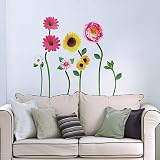 Blooming Flowers - Large Wall Decals Stickers Appliques Home Decor