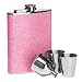 Premier Housewares Glitter Hip Flask Set, Pink