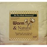 Warm Company Batting 90-Inch by 108-Inch Warm and Natural Cotton Batting, Queen