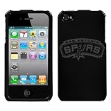 iPhone 4 4S San Antonio Spurs Black Etched Snap on Hard Cover