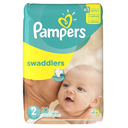 Pampers Swaddlers Diapers, Size 2, Jumbo Pack, 32 Count