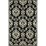 KAS Oriental Rugs. Inc. Chateau 8 x 11 Chateau Black/Ivory Sofia Area Rug