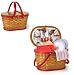 Outdoor Living : Picnic Time 323-72110 Rose Catalina Picnic Basket 2-person