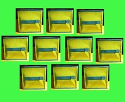 Storage Boxes (10) Colapsible Green with Blue Rim Box 8 in x 8 in x 8 in