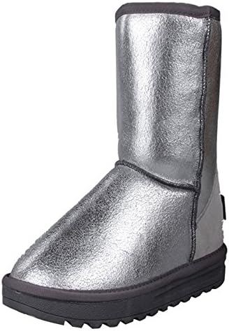 Cheruna Women's Stylish Waterproof Winter Snow Boot 35 EU Silver