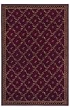IMAGE OF Shaw Living Woven Expression Gold Collection, Trellis Leaf Area Rug, 7-Feet 9-Inch by 10-Feet 10-Inch, Garnet