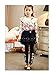 Zhuannian Little Girls Bowknot Lace Leggings
