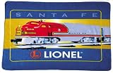 Fleece Lionel Santa Fe Train Throw Blanket 63 inch X 48 inch