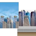 Marvel Heroes Cityscape Room Rolls