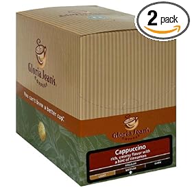 Gloria Jean's Coffees, K-Cup, Cappuccino for Keurig Brewers, 24-Count Boxes (Pack of 2)