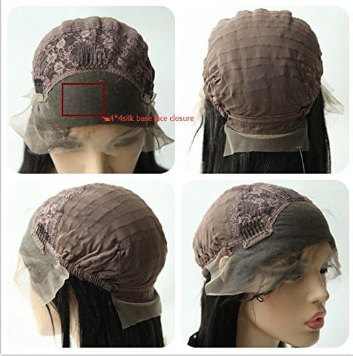 Virgin Brazilian Hair Human Hair Wigs Curly Front Lace Wig & Glueless Full Lace Wigs for Black Women 180% density with a silk base lace closure(4*4) (22inch front lace wig with silk base lace closure)