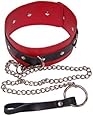 Red Leather Neck Collar for Men or Woman