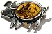 Jewelry : Sterling Silver Honey Amber Pig Pin