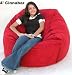 4' Ft. Cinnabar Sac Foof Bean Bag Chair Love Seat