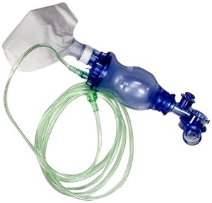 Dynarex Manual Pulmonary Resuscitator with Infant Mask and Reservoir Bag, 6 Count