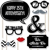 25th Anniversary - Photo Booth Props Kit - 20 Count