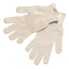Memphis Natural Cotton Poly String Knit Gloves - L
