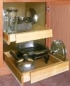 Shelf On Wheels Expandable Pull Out Kitchen Cabinet Shelf, Wood